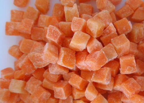 Frozen diced carrot