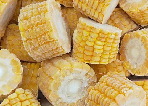 Frozen corn section