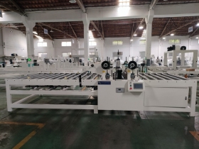 Automatic film covering and cutting machine