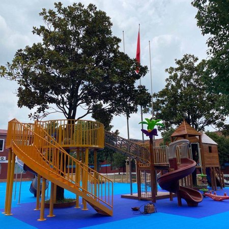宁波幼儿园木质组合滑梯